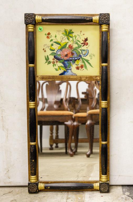 19th C. Reverse Painted Federal Style Mirror (1 of 3)