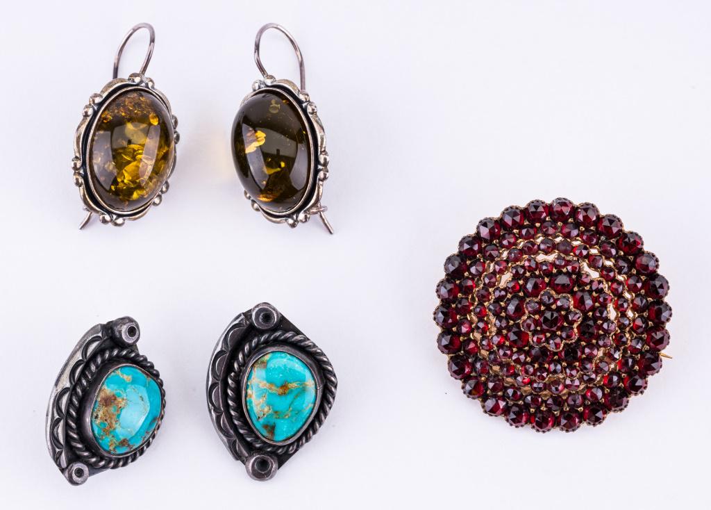 Turquoise, Sterling & Garnet Jewelry (1 of 5)