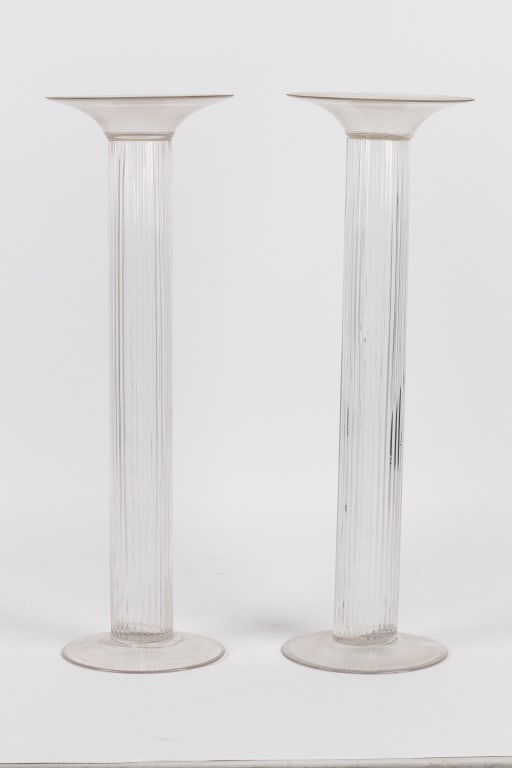 MCM Hand Blown Glass Pillar Candle Stands (1 of 3)