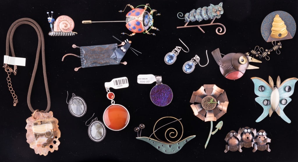 Artisan Designer Mixed Metal Vintage Brooches (1 of 3)