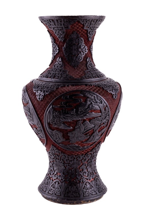 Large Cinnabar Vase (1 of 7)