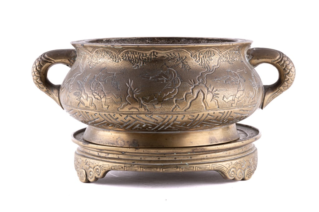 Oriental Bronze Censor + Stand (1 of 5)