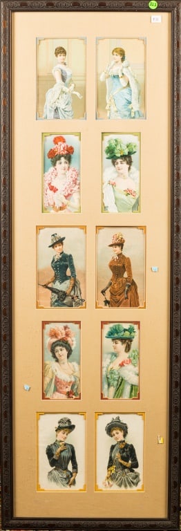 Victorian Fashion Paneled Prints, Framed (1 of 7)
