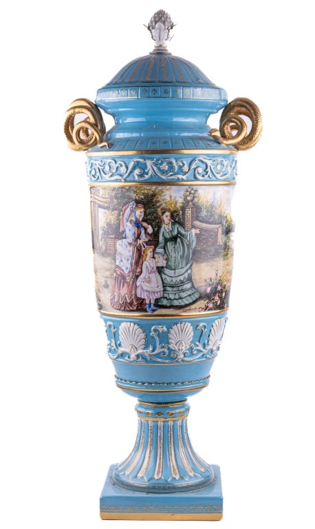 Royal Vienna Style Lidded Palace Vase (1 of 10)