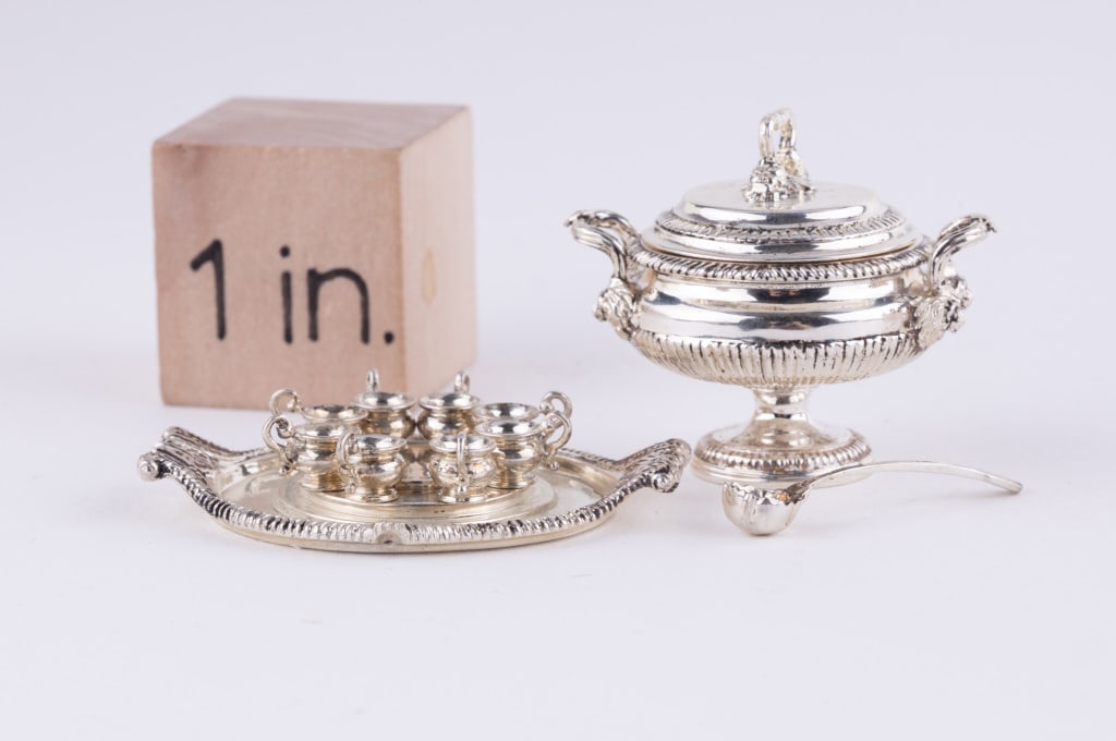 Pete Acquisto Sterling Punch Bowl Miniature Set (1 of 5)