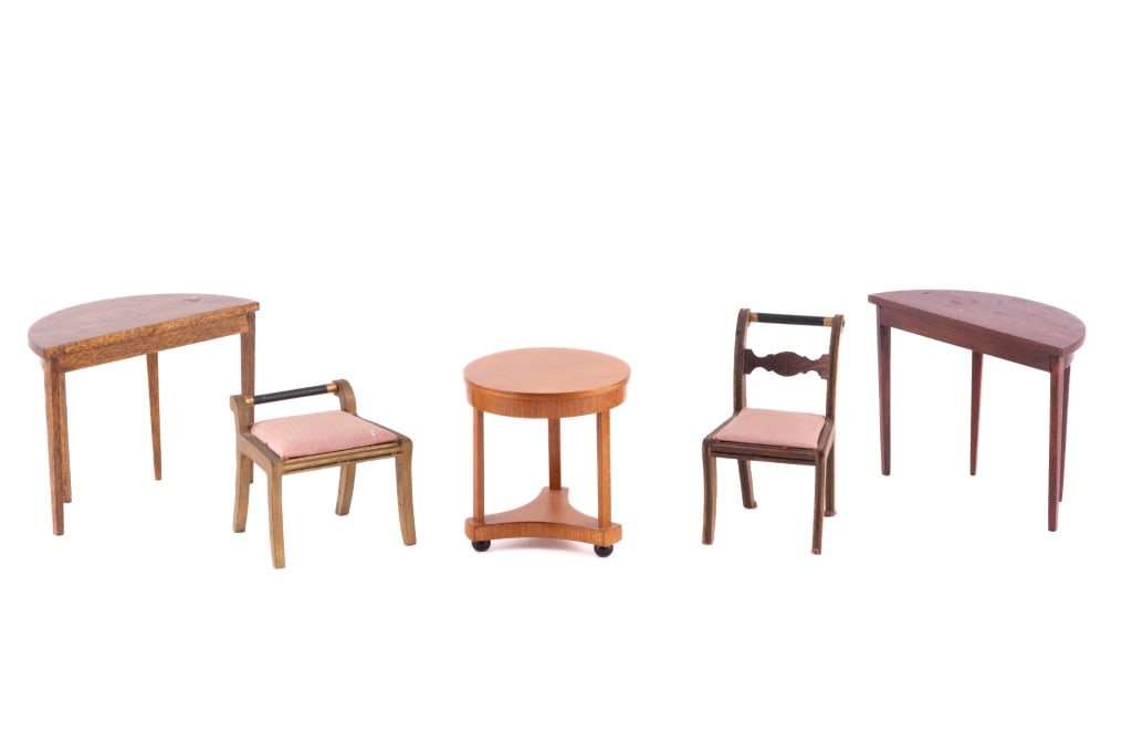 Herbillon Biedermeier, Furniture (5) Miniatures (1 of 6)