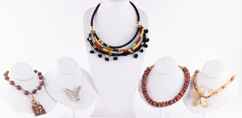 Vintage Coral & Other Ethnic Necklaces (1 of 6)