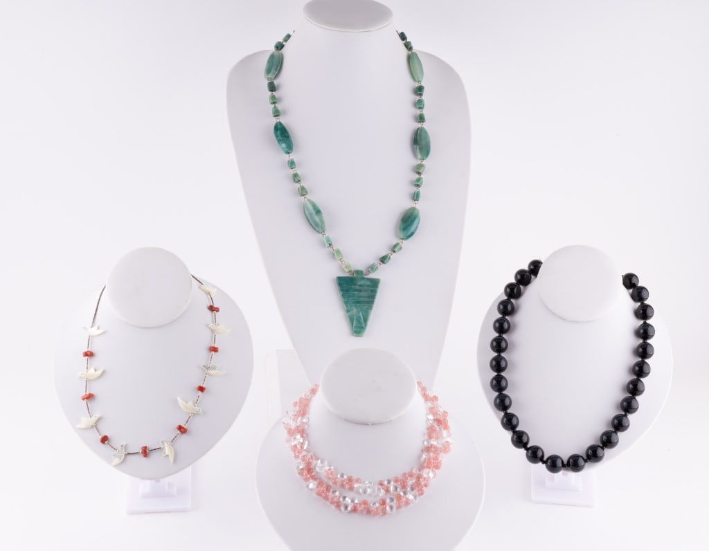 Onyx, Coral, Mother of Pearl & More Necklaces (1 of 9)