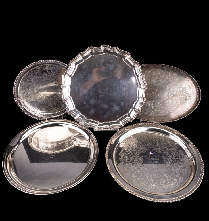 Silver Plated Serving Trays (5) (1 of 16)