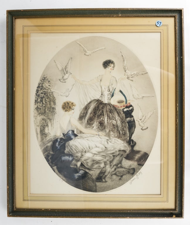 Jean Gilles (Fr., b 1925) Art Deco Etching (1 of 7)