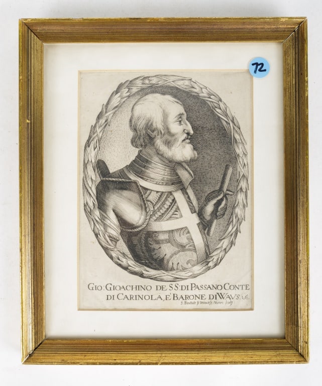 Giovanni Gioacchino di Passano Portrait Engraving: 18th/19th Century Portrait of Giovanni Gioacchino di Passano Engraving on early paper from the estate Benjamin Franklin Hammond, PhD. Dr. Hammond was "an emeritus professor of microbiology in Universi