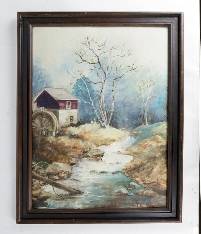 John Berninger Oil Painting of Country Mill (1 of 4)