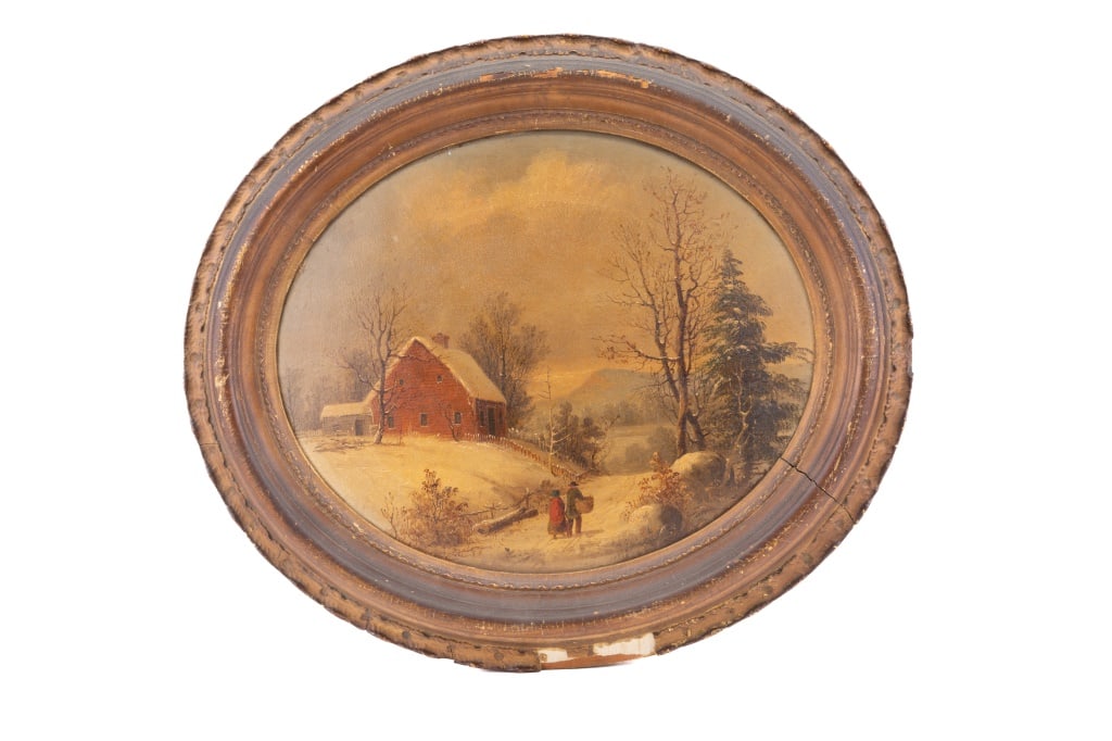Antique Farm Scene Painting (1 of 4)