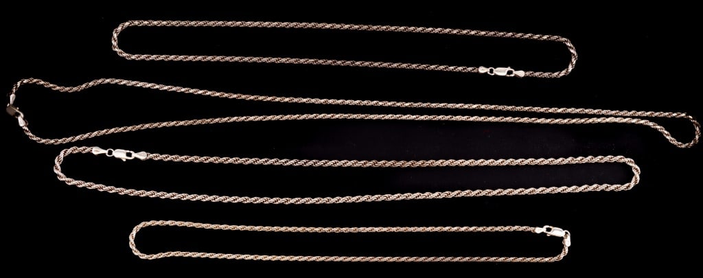 Four Sterling Silver Rope Necklaces (4) (1 of 4)