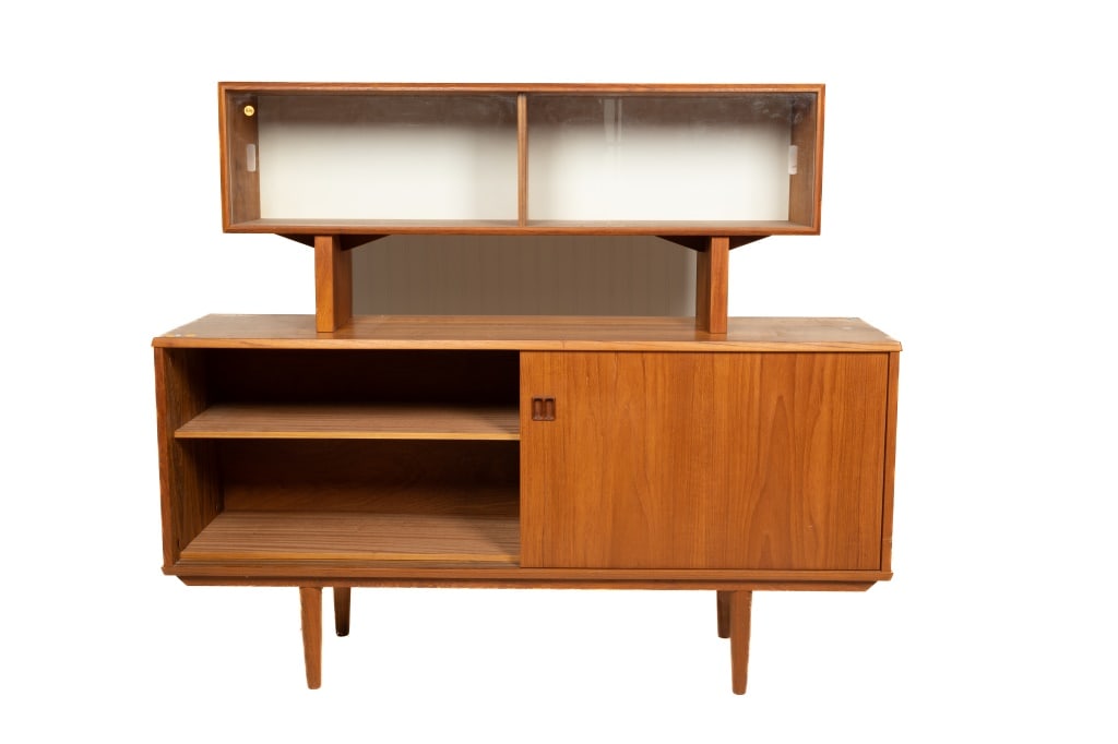 MCM Two-Piece Stereo Cabinet with Storage (1 of 6)