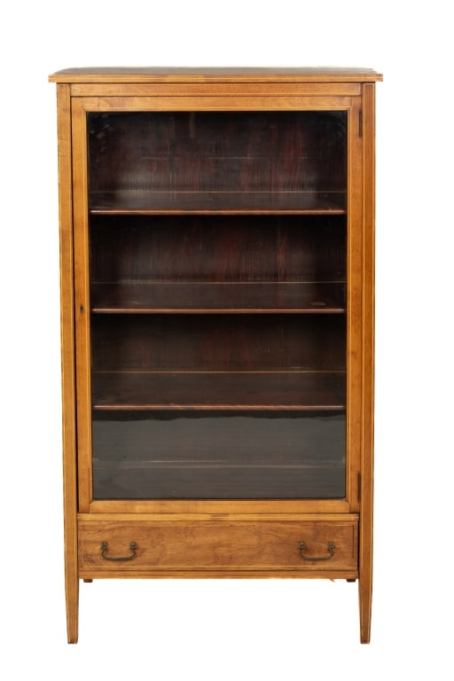 Edwardian Glass Door Curio Cabinet (1 of 6)