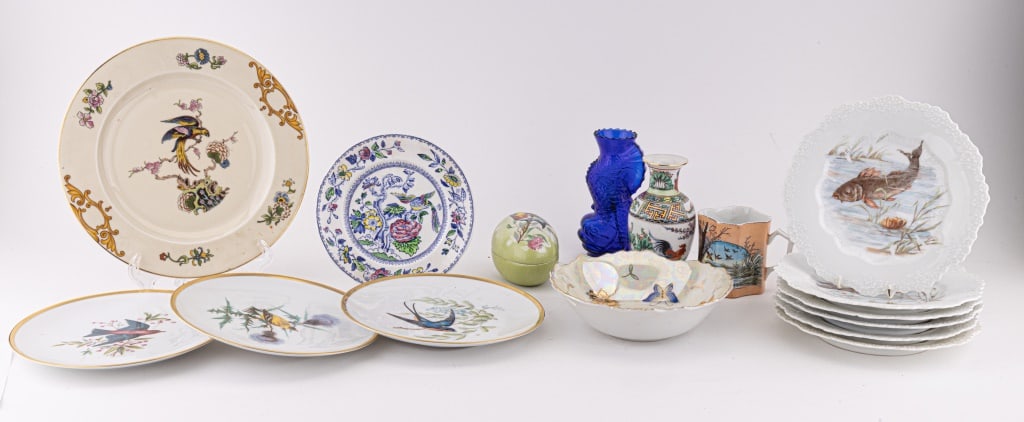 Fish Plates, Bird Plates, Glass & China (1 of 9)