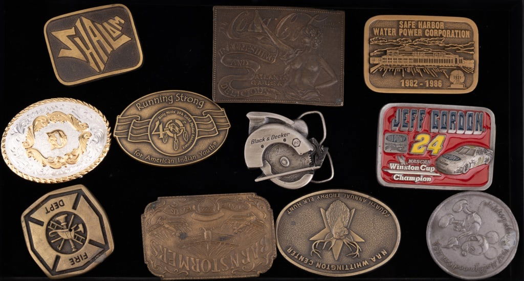 Vintage Brass & More Belt Buckles (11) (1 of 5)