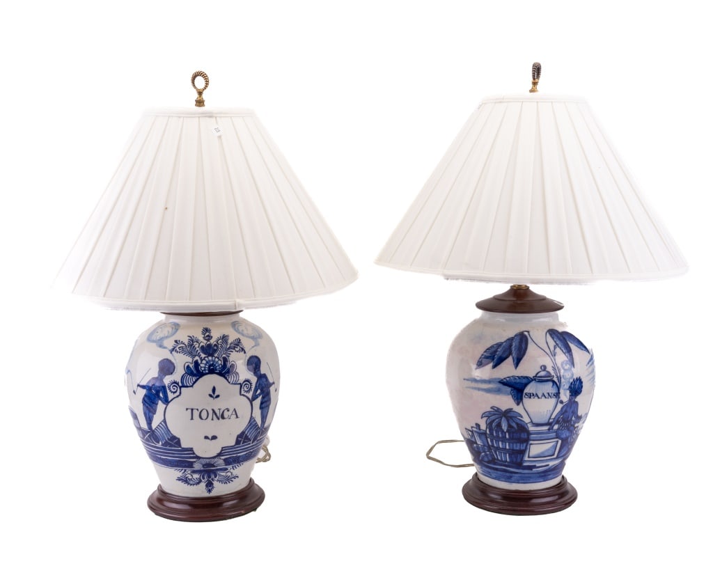 Early 19th C Dutch Urn Lamps (Pair) (1 of 9)