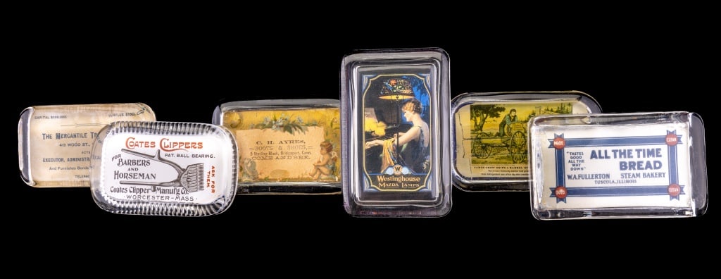 Advertising Paperweights (6) (1 of 10)