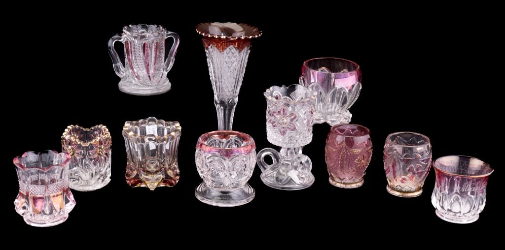 Antique Flash Ruby Pressed Glass Toothpicks (1 of 8)