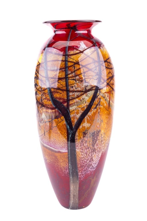 Rick Satava (American) Art Glass Vase (1 of 7)