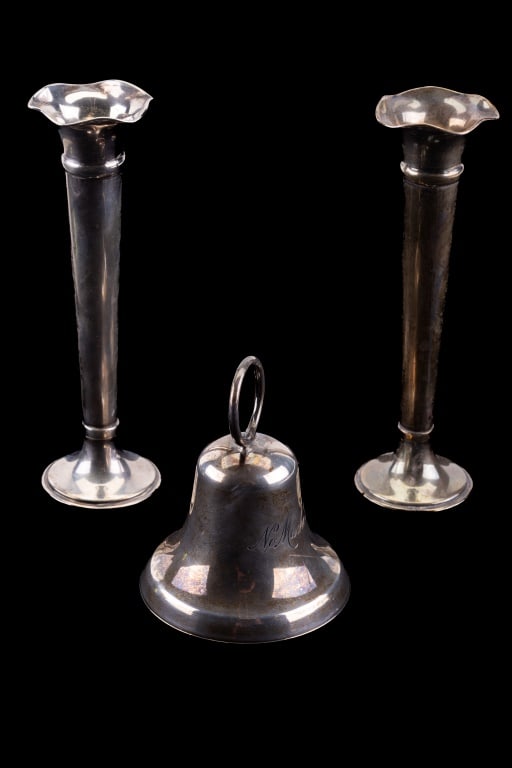 Sterling Silver Bell & Weighted Bud Vases (1 of 7)