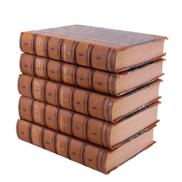 19thC Schoolcraft Native American History 5 Vol (1 of 11)