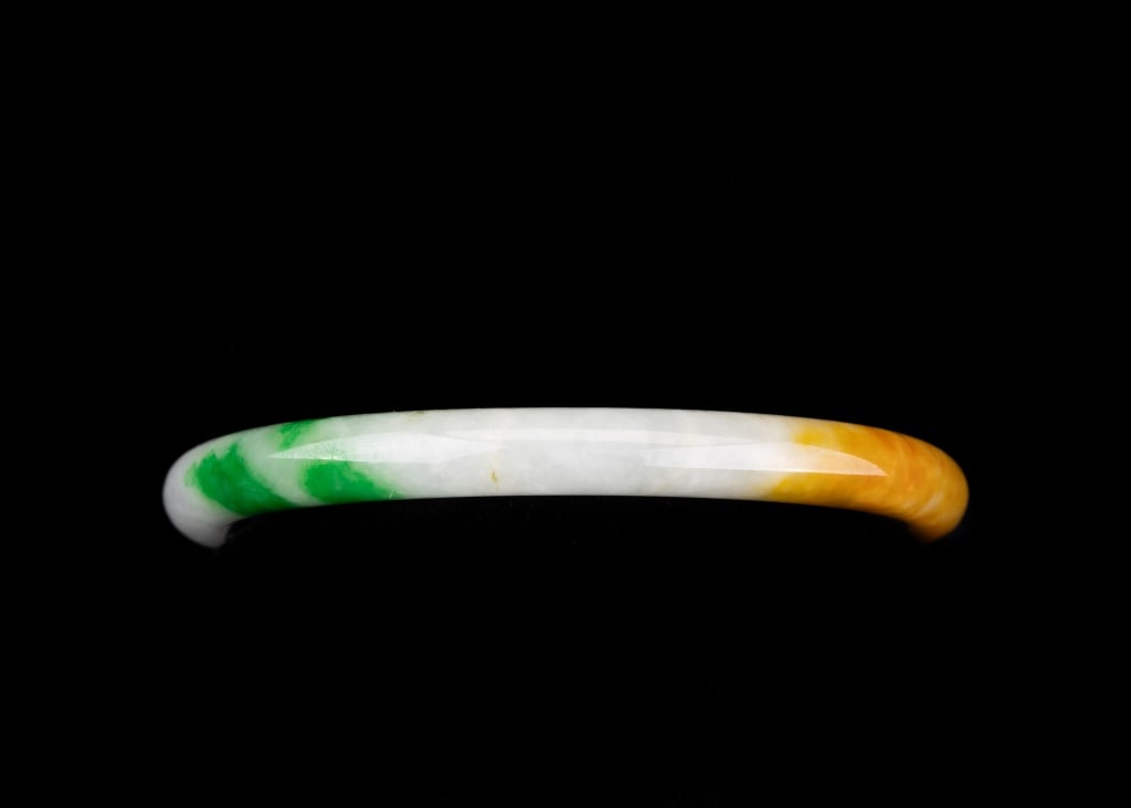 Jade Tri-Colored Bangle Bracelet (1 of 4)