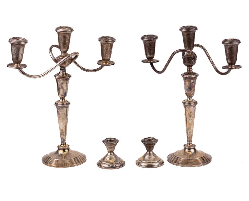 Sterling Silver Candelabra & Candle Sticks (1 of 10)