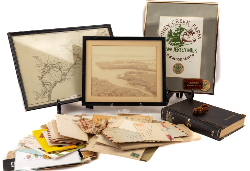 Antique Book, Photos, Letters, Maps: Ephemera and more from the Gibson and Pepper families including Book American Red Cross base Hospital No. 38 in the World War United States Army Base by W.M.L.Coplin and published in Philadelphia 1923