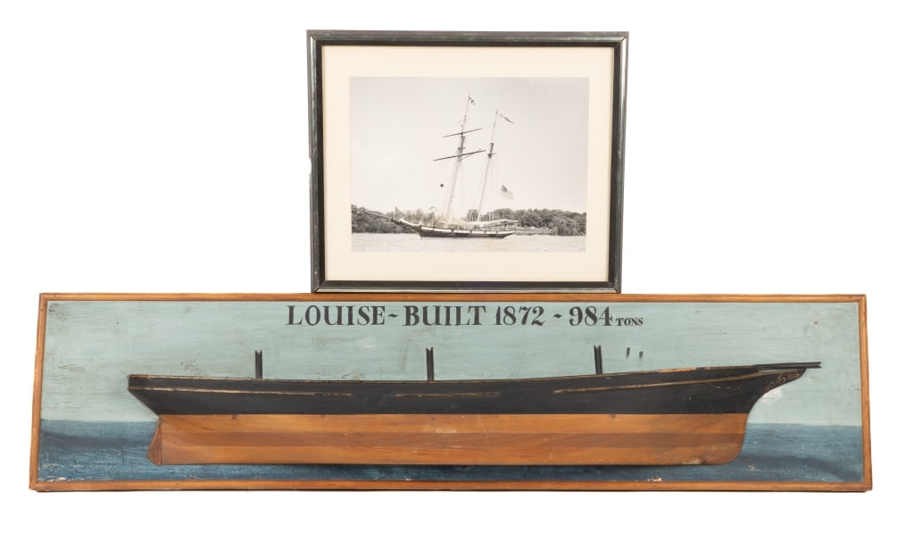 Wooden Half Hull Louise Schooner Model, Print (1 of 12)