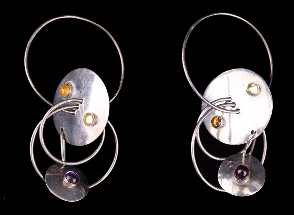 Sterling Vintage Abstract Earrings (1 of 4)