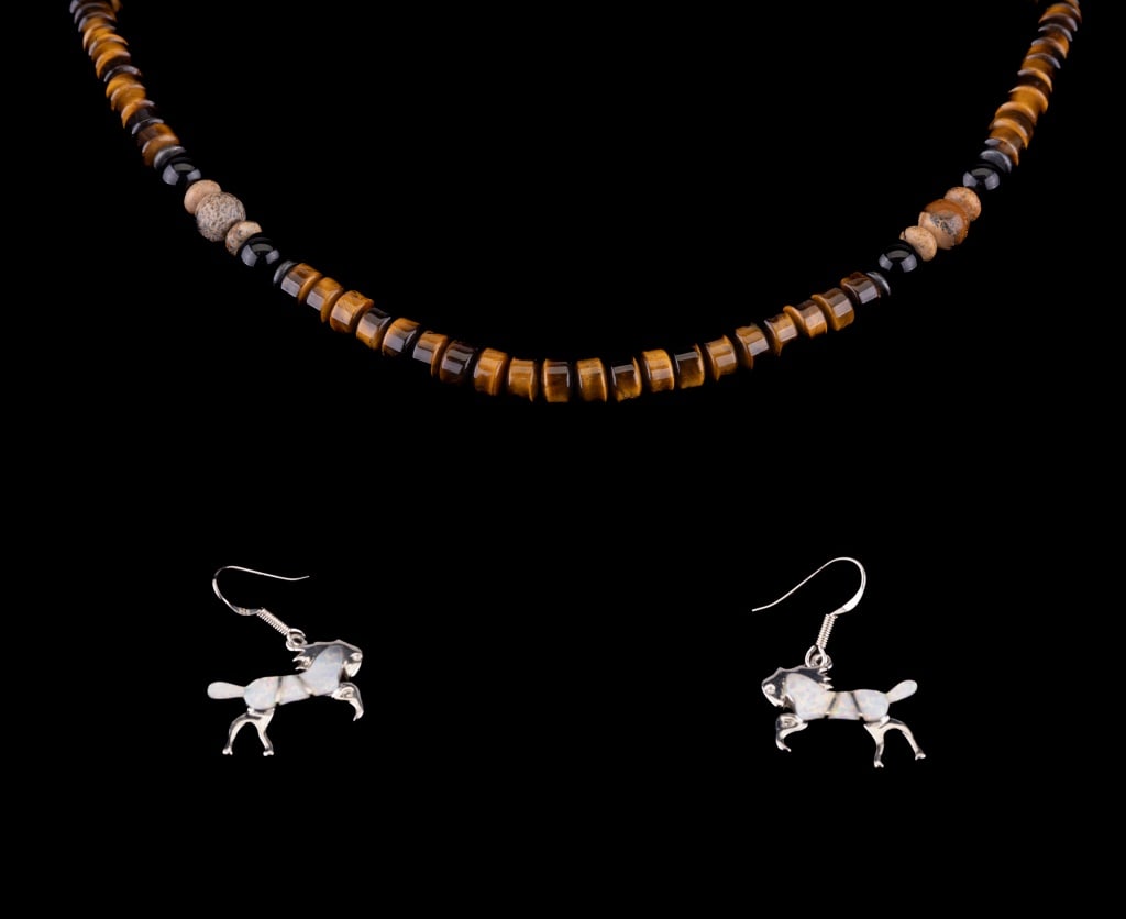 Sterling Opal & Tiger Eye Jewelry (1 of 5)