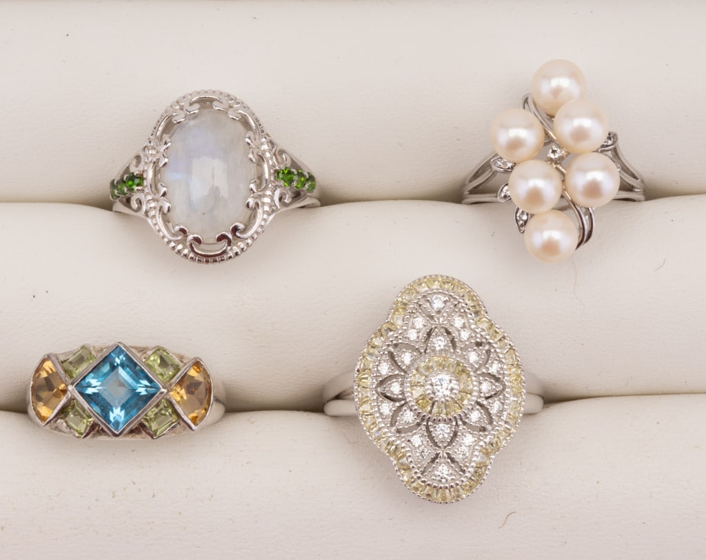 Four Sterling Designer Rings (1 of 5)