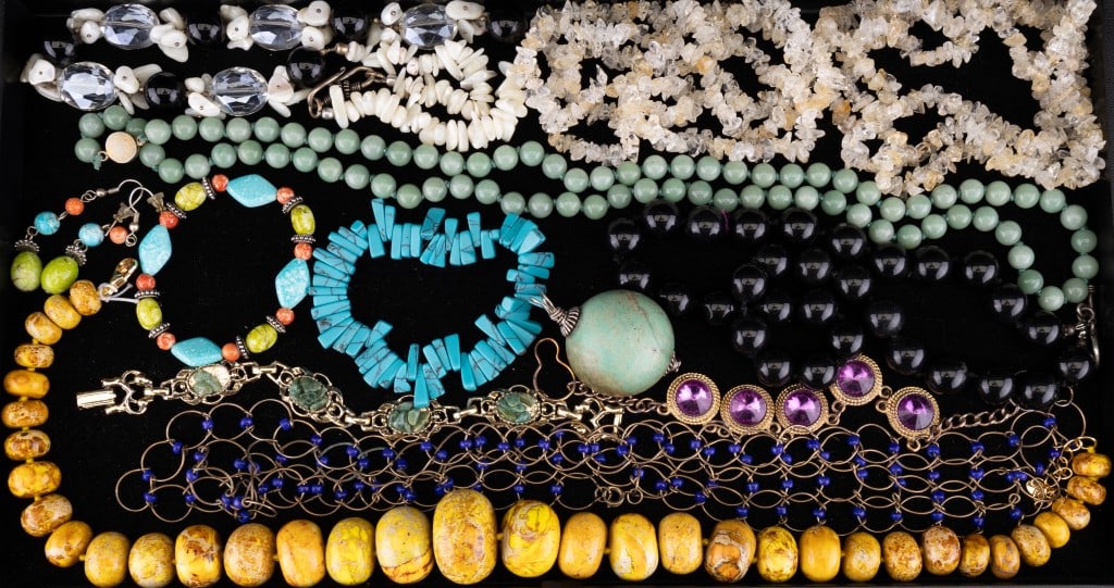 Semi-Precious & Glass Bead Necklaces (1 of 6)