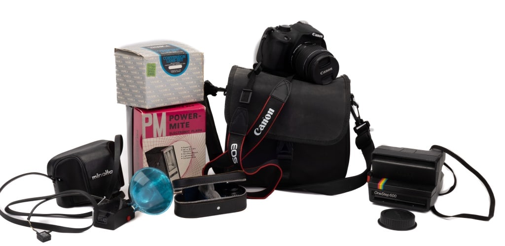 Vintage Camera Group: Minolta SLR, Polaroid, Canon Rebel and more. See photos