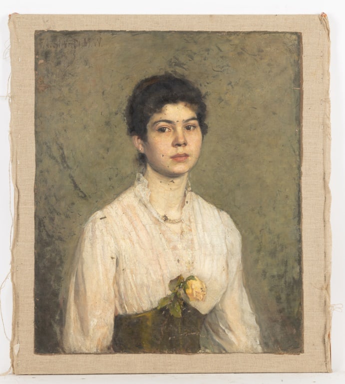 19th / 20th C Boston School Signed Oil on Canvas (1 of 9)