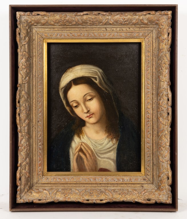 Oil on Canvas of a Madonna 19th/Early 20th (1 of 6)