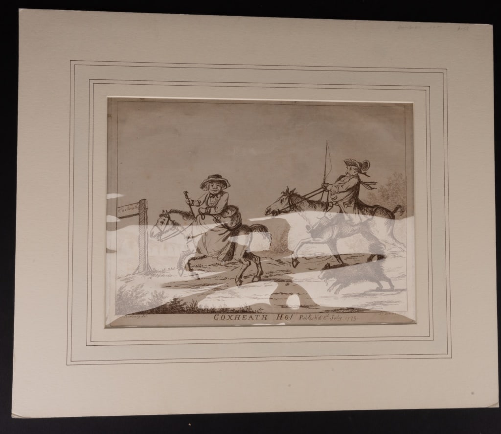 19th / 20th C English Coxheath Ho! Engraving (1 of 3)