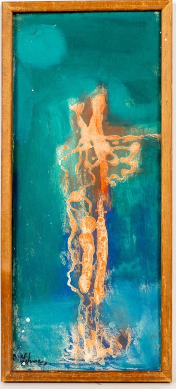 Irving Lehman (20th C) Signed Painting of Running (1 of 4)