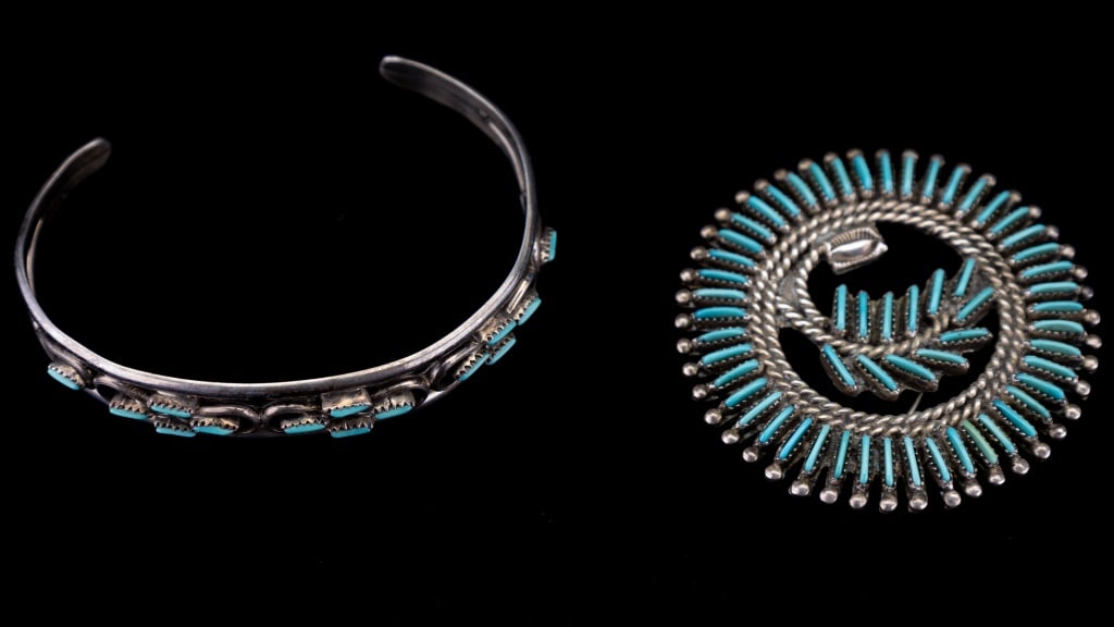Signed Native American Turquoise Silver Jewelry (1 of 5)