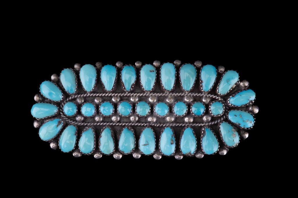 F. W. Ondelacy Turquoise Bolo Clasp / Slide (1 of 3)