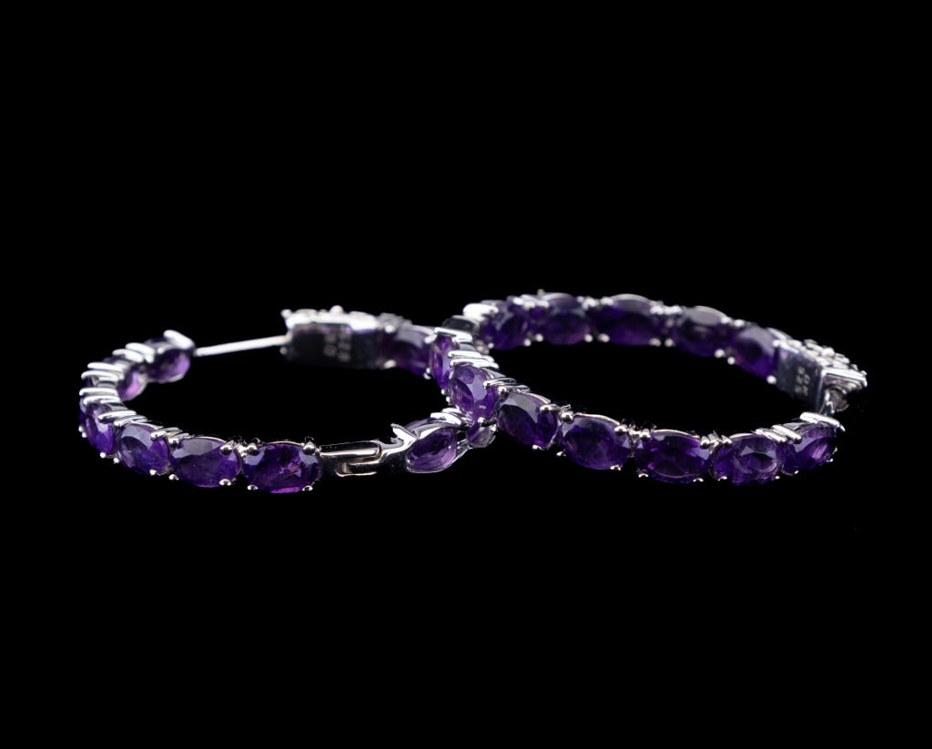 Sterling Amethyst Inside-Outside Earrings (1 of 6)