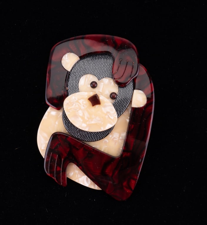 Rare Lea Stein Paris Monkey Pin (1 of 2)