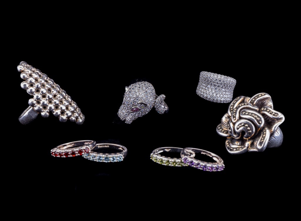 Sterling Silver Semi-Precious Rings (1 of 10)