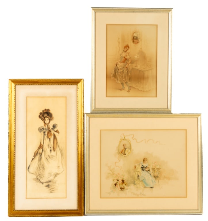 Early 20th C Ladies Fashion Paintings / Print (1 of 9)