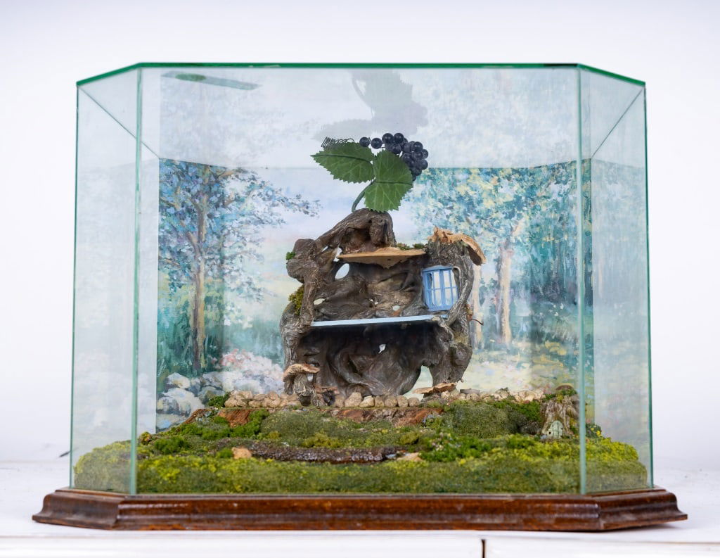 English Fairy Forest Cottage Shadowbox Dollhouse (1 of 5)