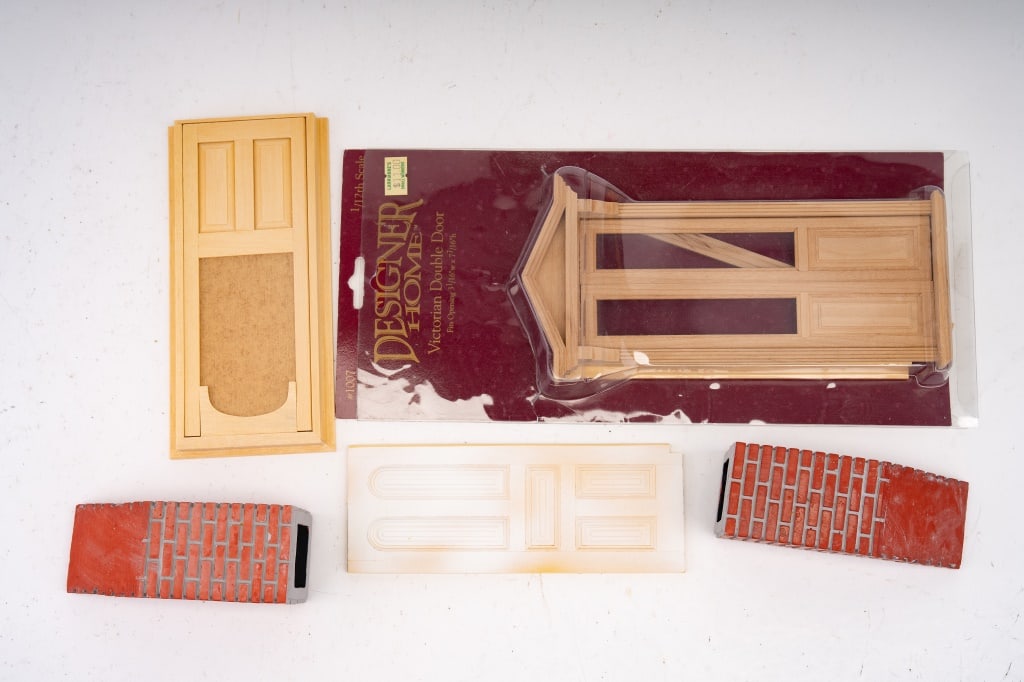 Doors and Brick Chimneys Dollhouse Miniatures (1 of 4)