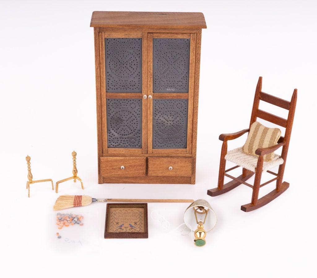 Gaufen Sampler & 19th Cent. Pie Safe Miniatures (1 of 14)